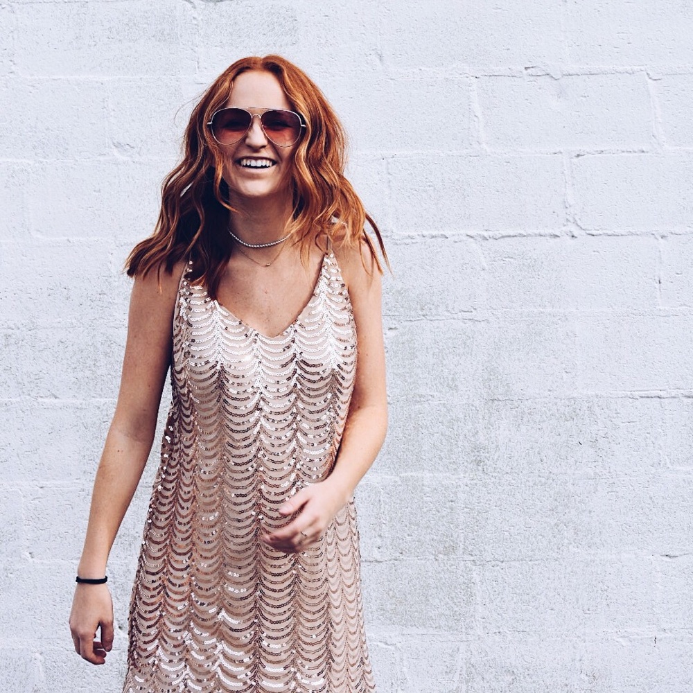 Rose Gold Sequin Dress